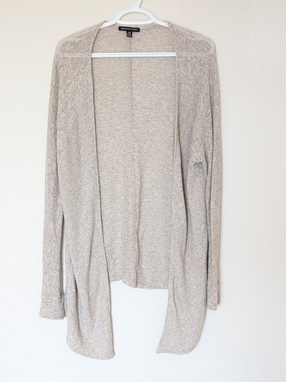 American Eagle XL Oatmeal Open Front Cardigan Lightweight Drape Knit Sweater